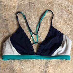 Athleta Black and Green bikini top